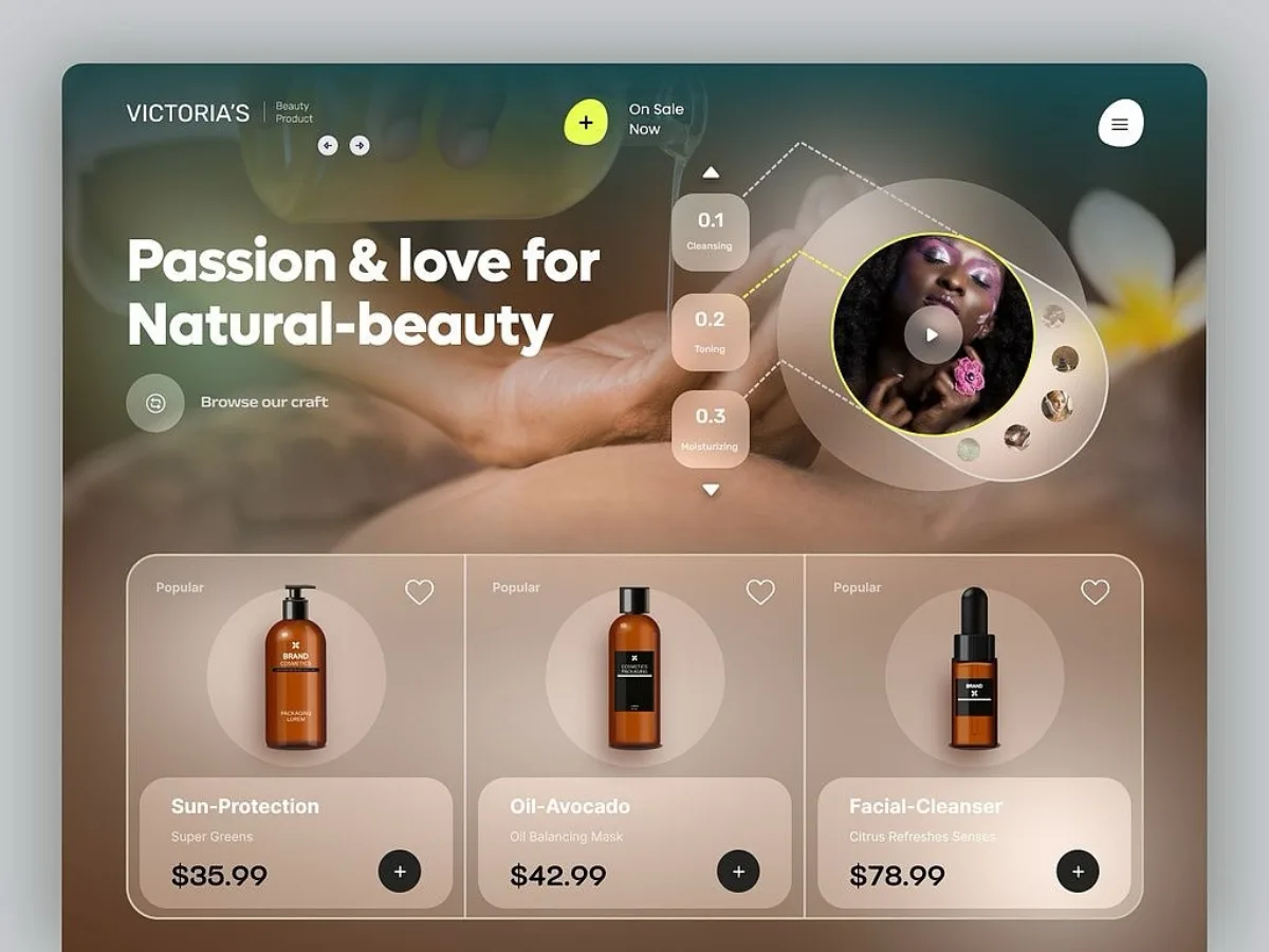 E-commerce store UI design
